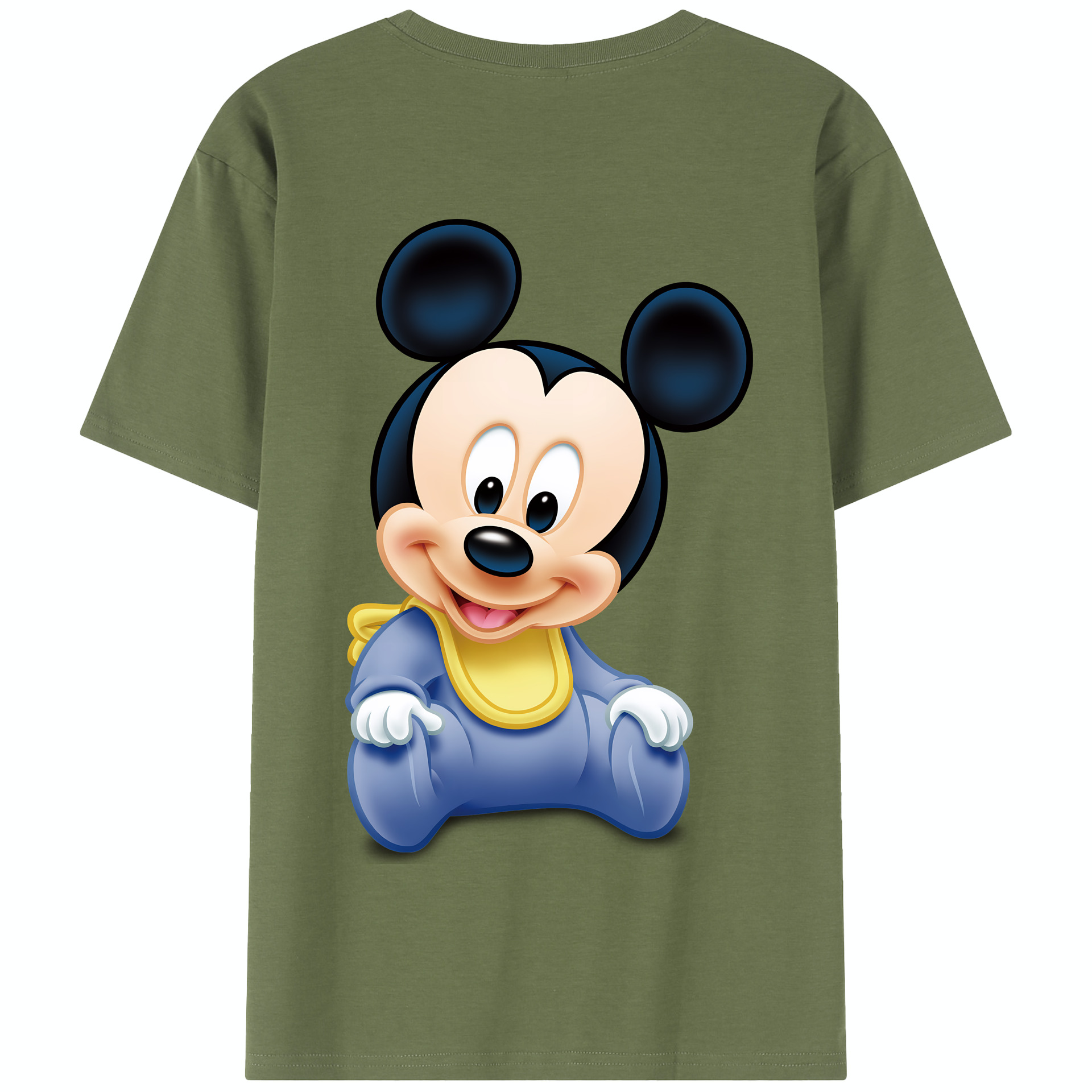 （画像用） ミッキーマウス Mickey Mouse 綿100％半袖Tシャツ（背面プリント）